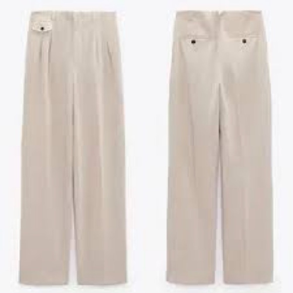Zara Pleated High Rise Women’s Trousers. NWT